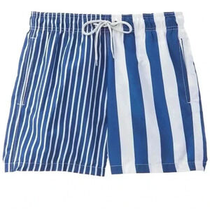 Trunks Surf + Swim Mens Sano Striped Swim Trunks Blue White XL